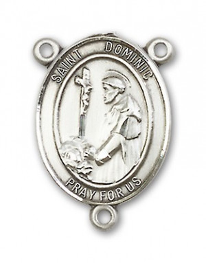 St. Dominic De Guzman Sterling Silver Rosary Centerpiece - Sterling ...
