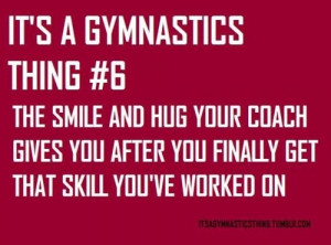 It's a gymnastics thing