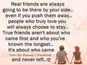 Real friends are always going