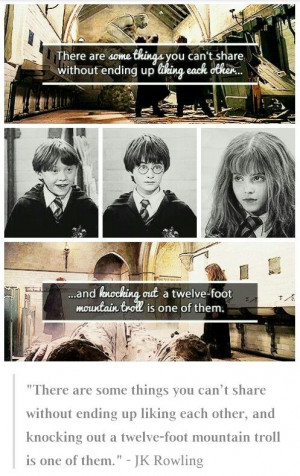 The golden trio's beginning. This is one of my favorite quotes from ...