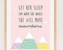 ... will move mountaints printable quote - girls wall art INSTANT DOWNLOAD