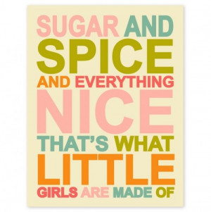 Sugar and Spice Would be cute for a little girls room, or the other ...