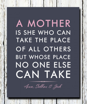 ... Mother's Day Verse Quote Gift , Gift for mum Print Art- choose fonts