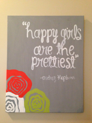 Audrey Hepburn Quote on Canvas Painting- 