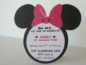 minnie mouse birthday invitations