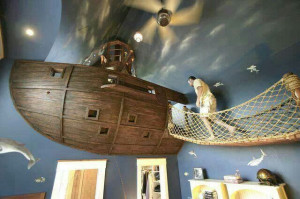 Pirate ship bedroom. .. Oh how amazing
