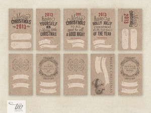 INSTANT DOWNLOAD Printable Christmas Gift Tags with Kraft designs by ...