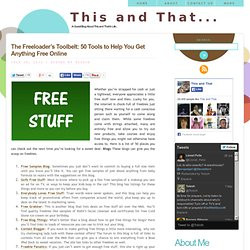 The Freeloader’s Toolbelt: 50 Tools to Help You Get Anything Free ...