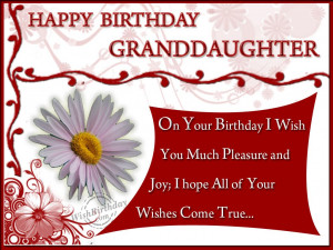 Birthday Wishes for Granddaughter - Birthday Cards, Greetings