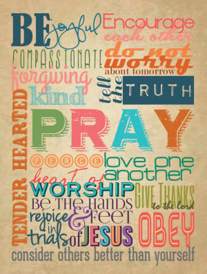 Colorful Christian Family Rules Poster, 18