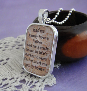 ... hymn lyric quote necklace, christian jewelry, faith jewellery, quote