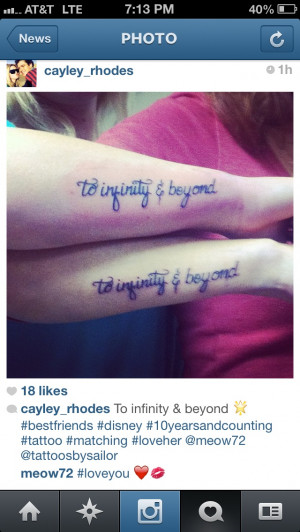 Infinity And Beyond Hip Tattoo