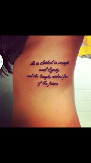 ... Quotes Ideas, Tattoo Girl Quote Small Bible, Proverbs 31 25, Girl