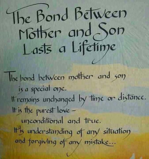 The bond between mother and son is special one. It remains unchanged ...