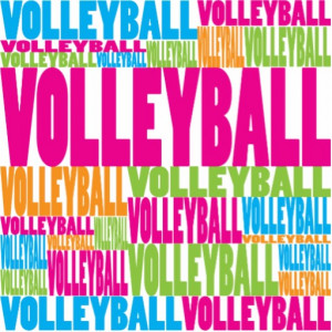 Colorful Volleyball Photo Cutouts