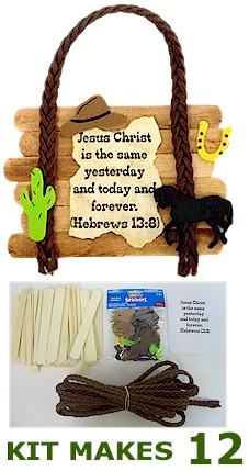 Western Bible Verse Sign Craft Kit (product details)