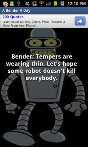 View bigger - Futurama A Bender Quote A Day for Android screenshot