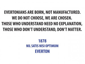 Everton FC Evertonians Born Quote Wall Sticker