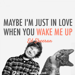 Ed Sheeran Quotes | Ed Sheeran Quote Collection: – Give Me Love ...