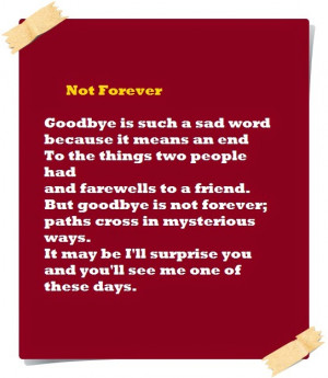 Short Sad Goodbye Poems