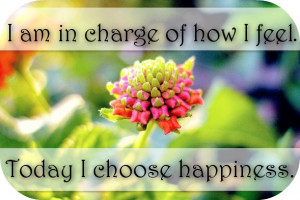 Happiness Quote ~ I am in charge of how I feel and today I choose ...