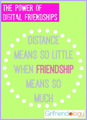 Distance means so little when friendship means so much! #quote The ...
