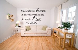 Disney Dumbo Quote Vinyl Wall Decal Nursery Heaven Baby Sticker Home ...