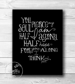 Jane Austen Quote, Persuasion, Captain Wentworth, Typography Art Print ...