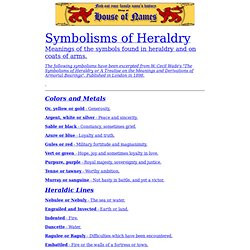 Heraldry Symbols and Meanings Colors