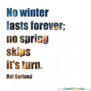 Great quote from Hal Borland