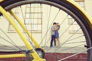 bike, couple, love, yellow