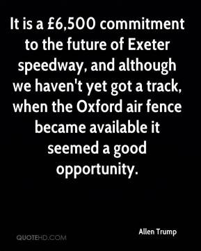 Allen Trump - It is a £6,500 commitment to the future of Exeter ...