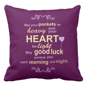 Irish Abundance Happiness and Good Luck Blessing Pillows from Zazzle ...