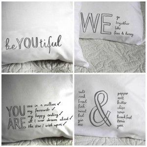 ... pillowcases, with their hand drawn messages, could be a good solution