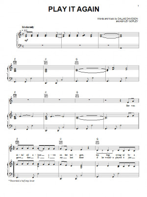 Luke Bryan Play It Again Sheet Music