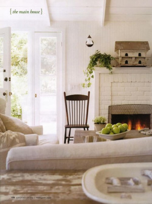 airy. country living. nancy fishelson. love the fireplace screen.