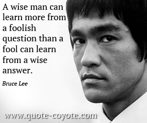 quotes - A wise man can learn more from a foolish question than a fool ...