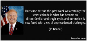 Hurricane Katrina this past week was certainly the worst episode in ...