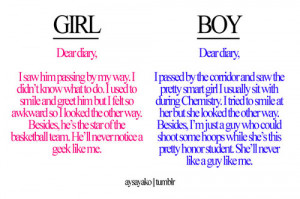 boy, diary, girl, quote