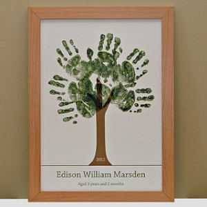 Handprint Tree in a Frame Gift