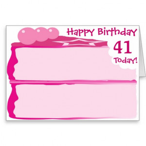 Happy 41st Birthday Cards