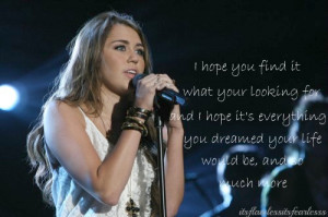 Miley Cyrus Song Quotes