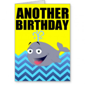 Funny Whale Birthday Cartoon Cards