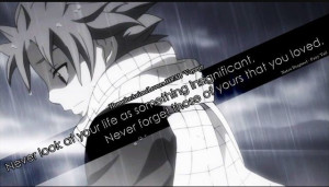 Fairy Tail: Natsu Dragneel quote.