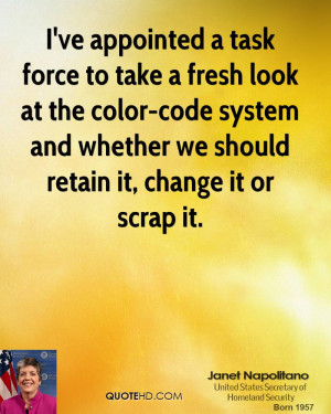 ve appointed a task force to take a fresh look at the color-code ...