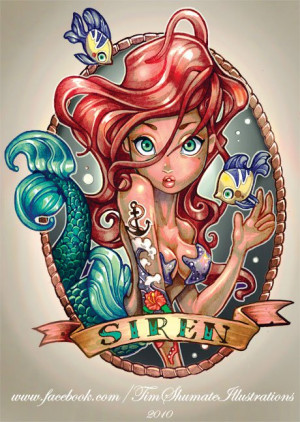 Ariel (The Little Mermaid) all tattooed