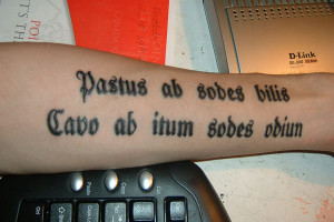 Latin Phrase Tattoo