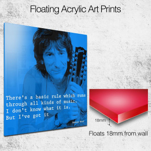 rolling stones ronnie wood quote square wall art