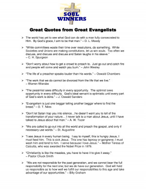 Great Quotes from Great Evangelists Quickening