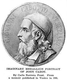 Imaginary Medallion portrait of John Cabot, from a memoir published in ...